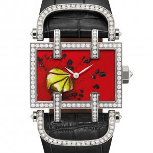 Delaneau jewelled enamelled watch